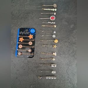Set Of New Bobby Pins And Collection Of Single Used Bobby Pins